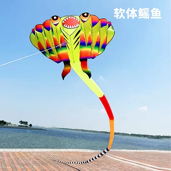Large three-dimensional ray kite, high-end soft skeleton kite, easy to fly for beginners - Image 2