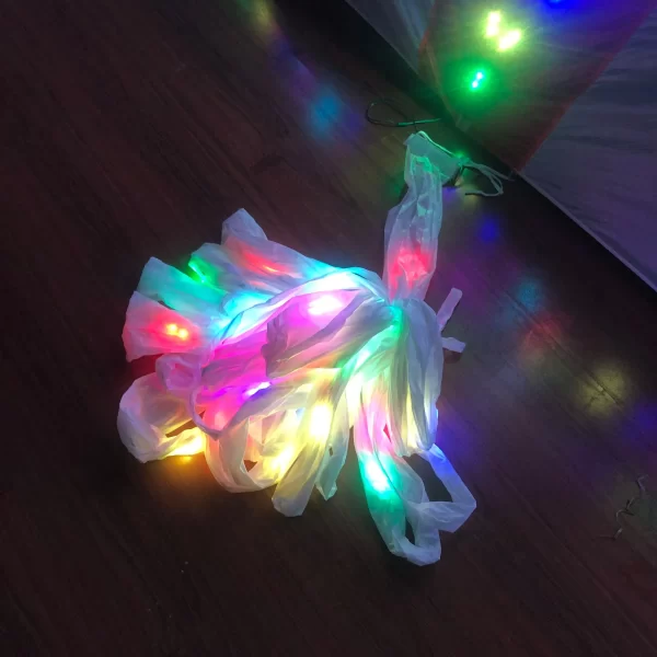 4 squareBig Triangle night LED delta kite ever-changing 544 umbrella cloth delta kite with lights in high brightness with tails - Image 2
