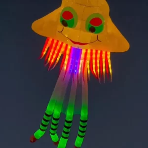 LED Jellyfish 10m 15m show kite 40D Ripstop Nylon inflatable with rouner LED and remote control DDDZ Serena